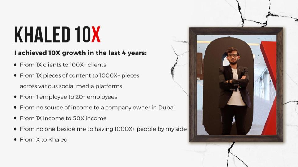 تجربة خالد بزماوي مع عقلية 10X